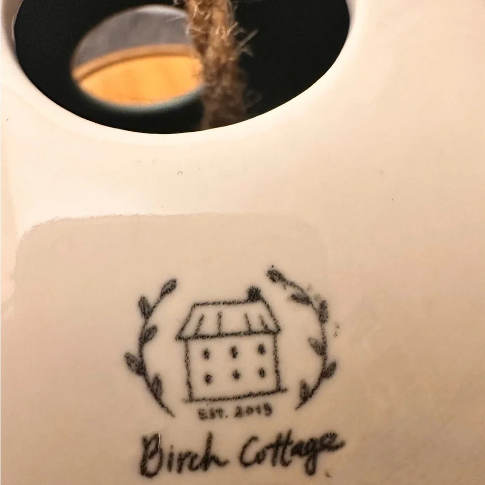Birch Cottage Ceramic Bird Feeder